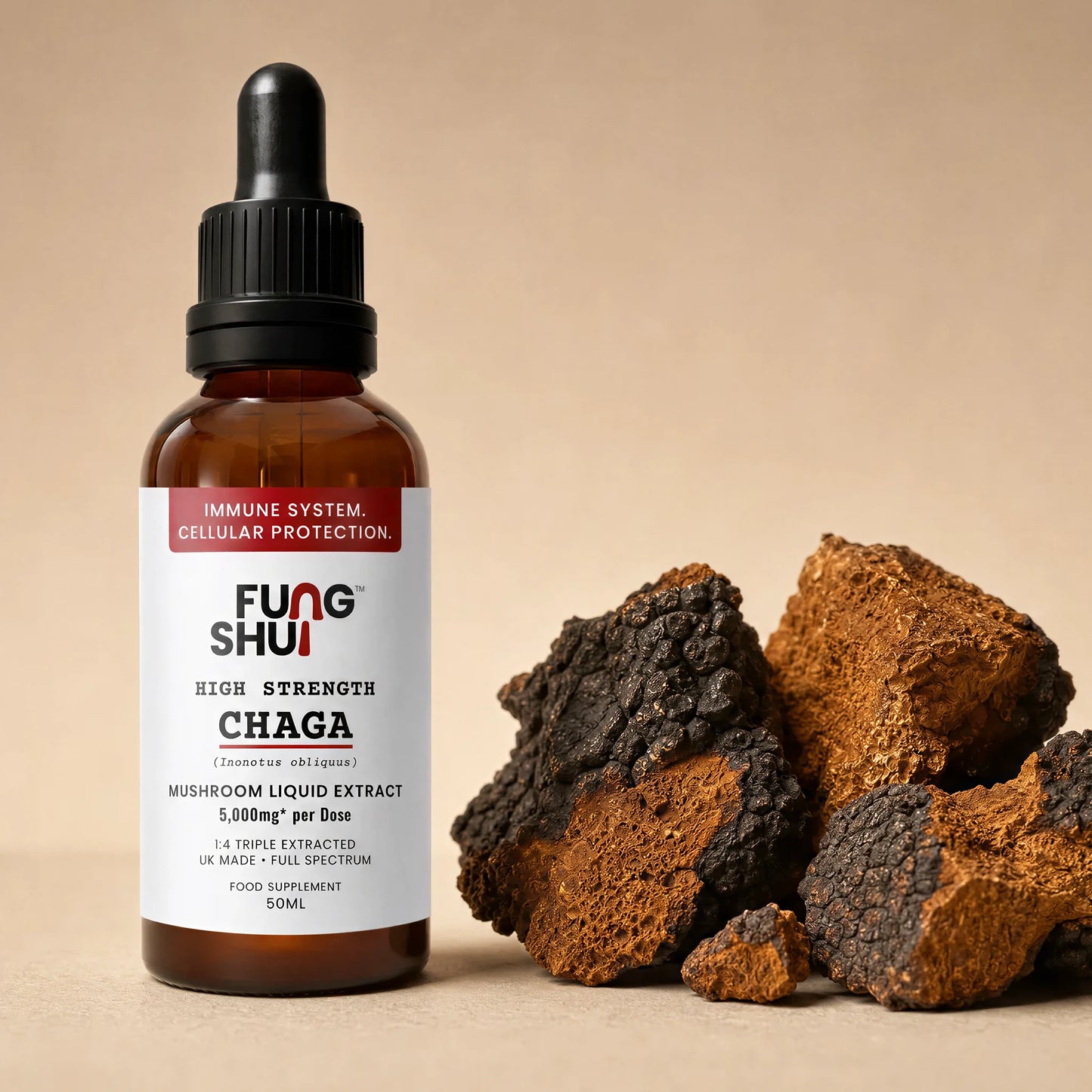 High Strength Chaga Premium Mushroom Tincture Liquid Extract