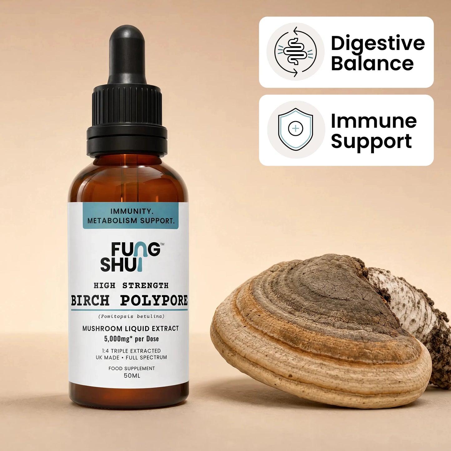 High Strength Birch Polypore Premium Mushroom Tincture Liquid Extract