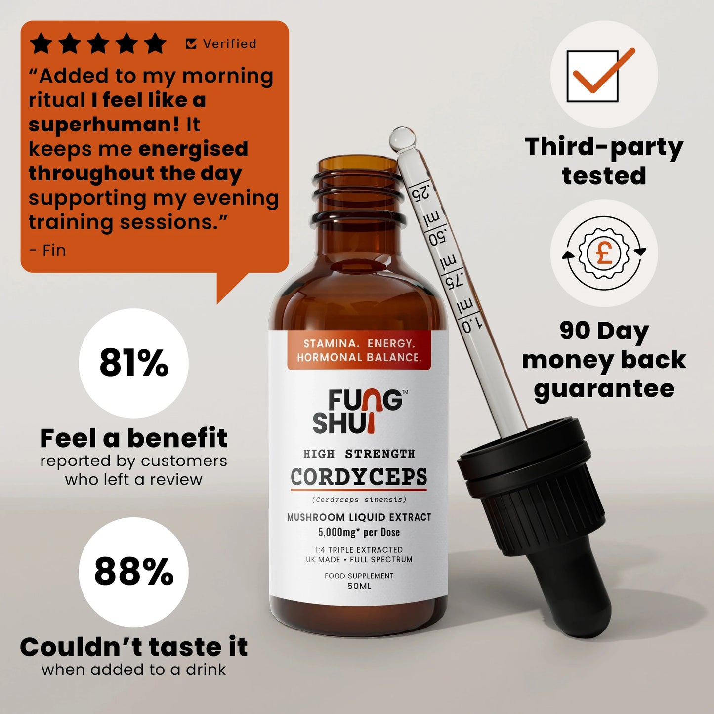 High Strength Cordyceps Premium Mushroom Tincture Liquid Extract