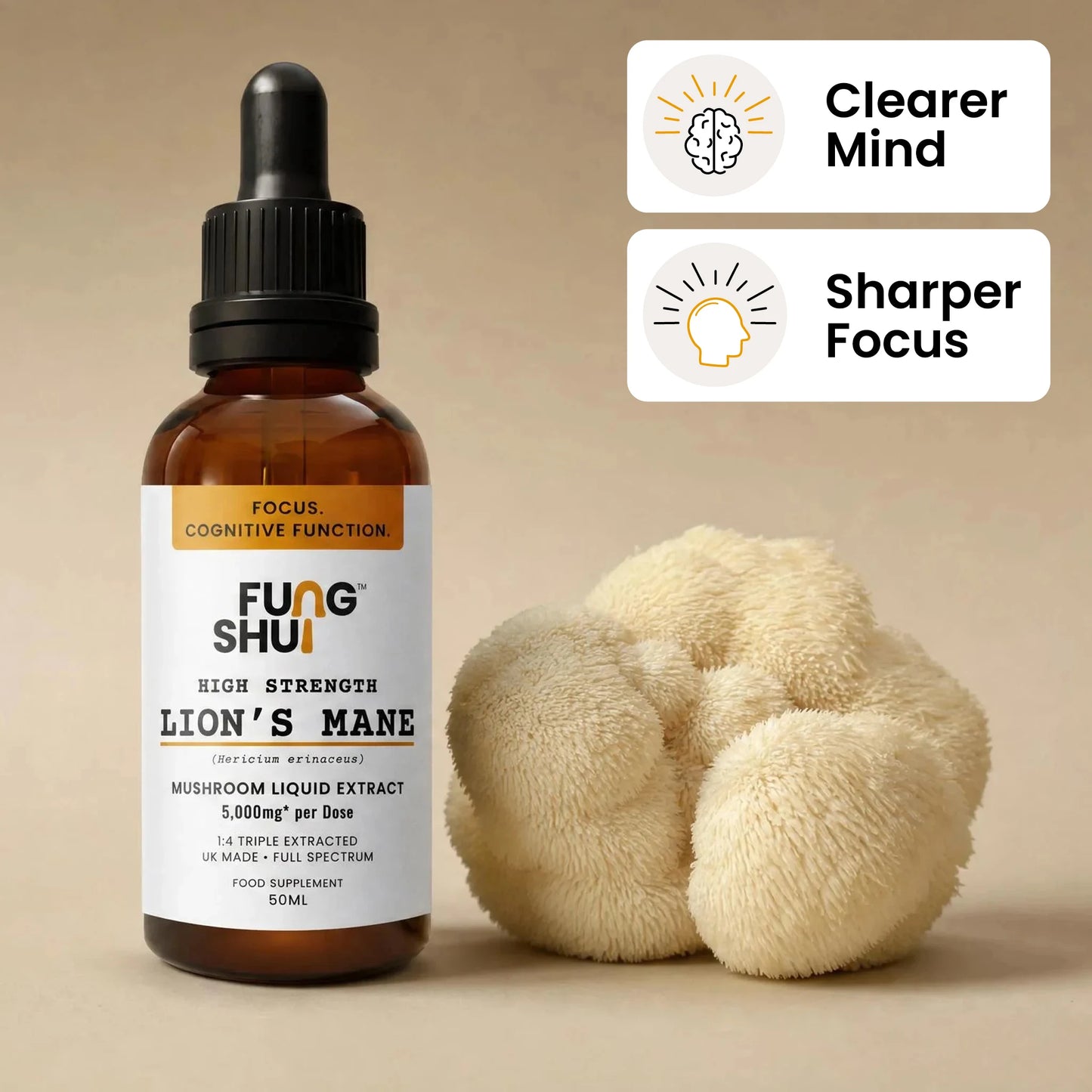 High Strength Lion’s Mane Mushroom Tincture Liquid Extract