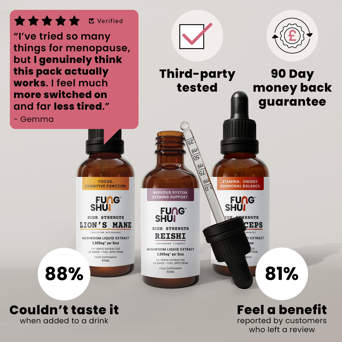 Women 40+ Pack Premium Mushroom Tincture Liquid Extracts