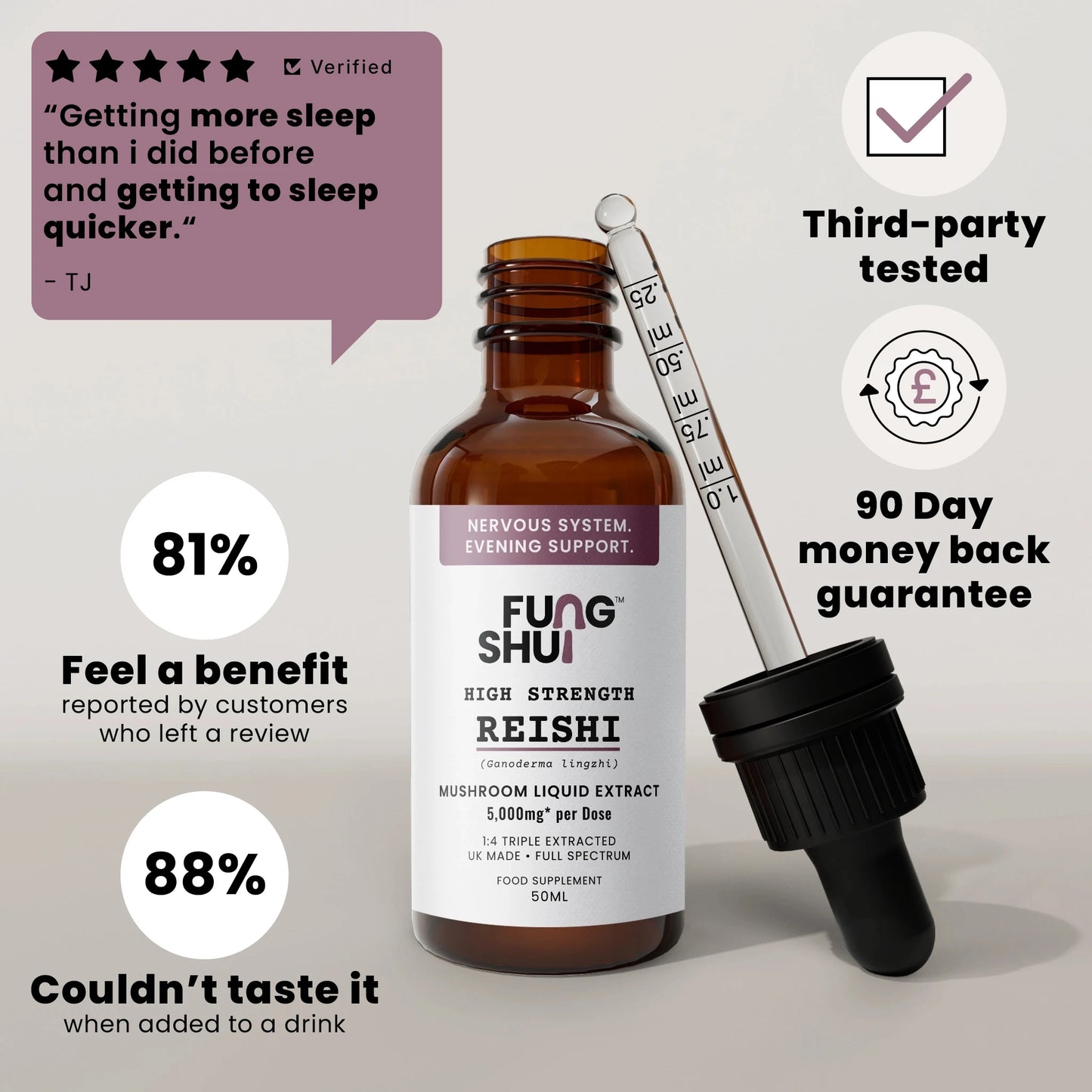 High Strength Reishi Premium Mushroom Tincture Liquid Extract