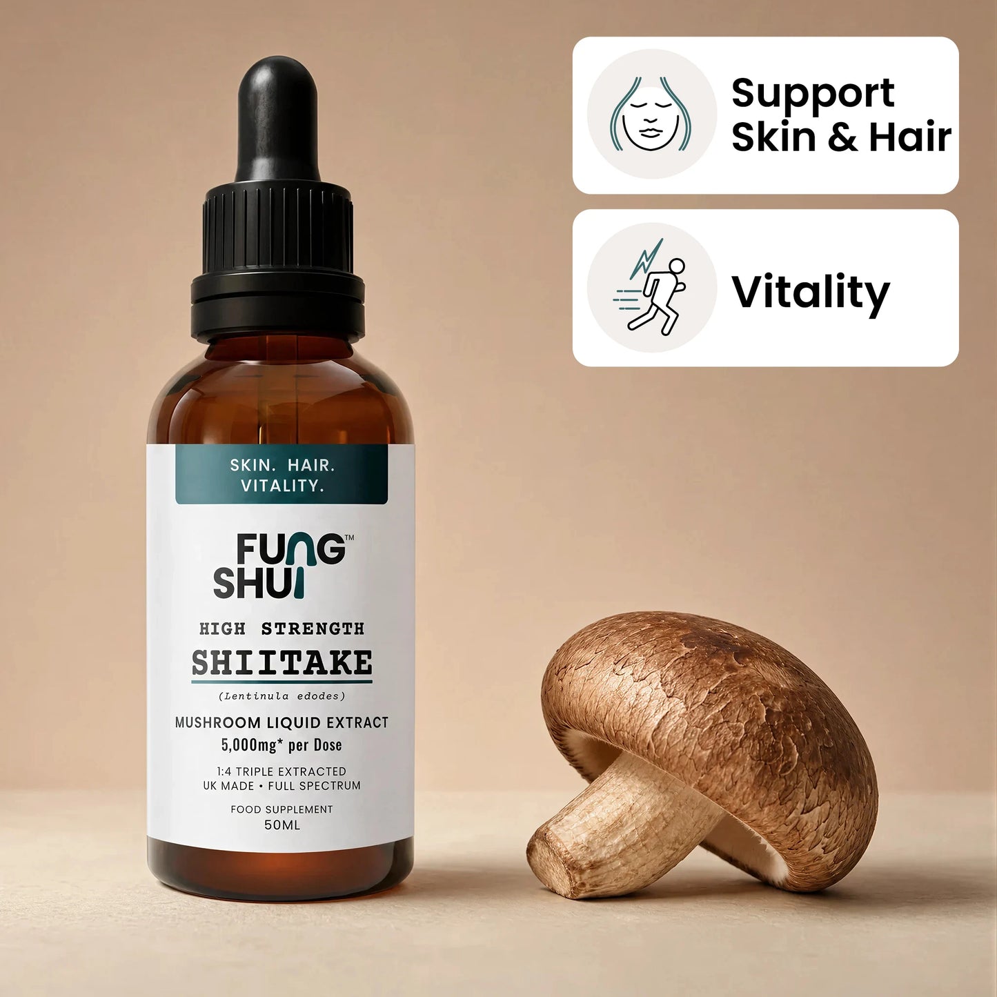 High Strength Shiitake Premium Mushroom Tincture Liquid Extract
