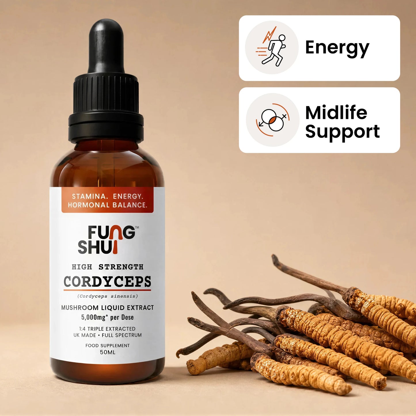 High Strength Cordyceps Premium Mushroom Tincture Liquid Extract
