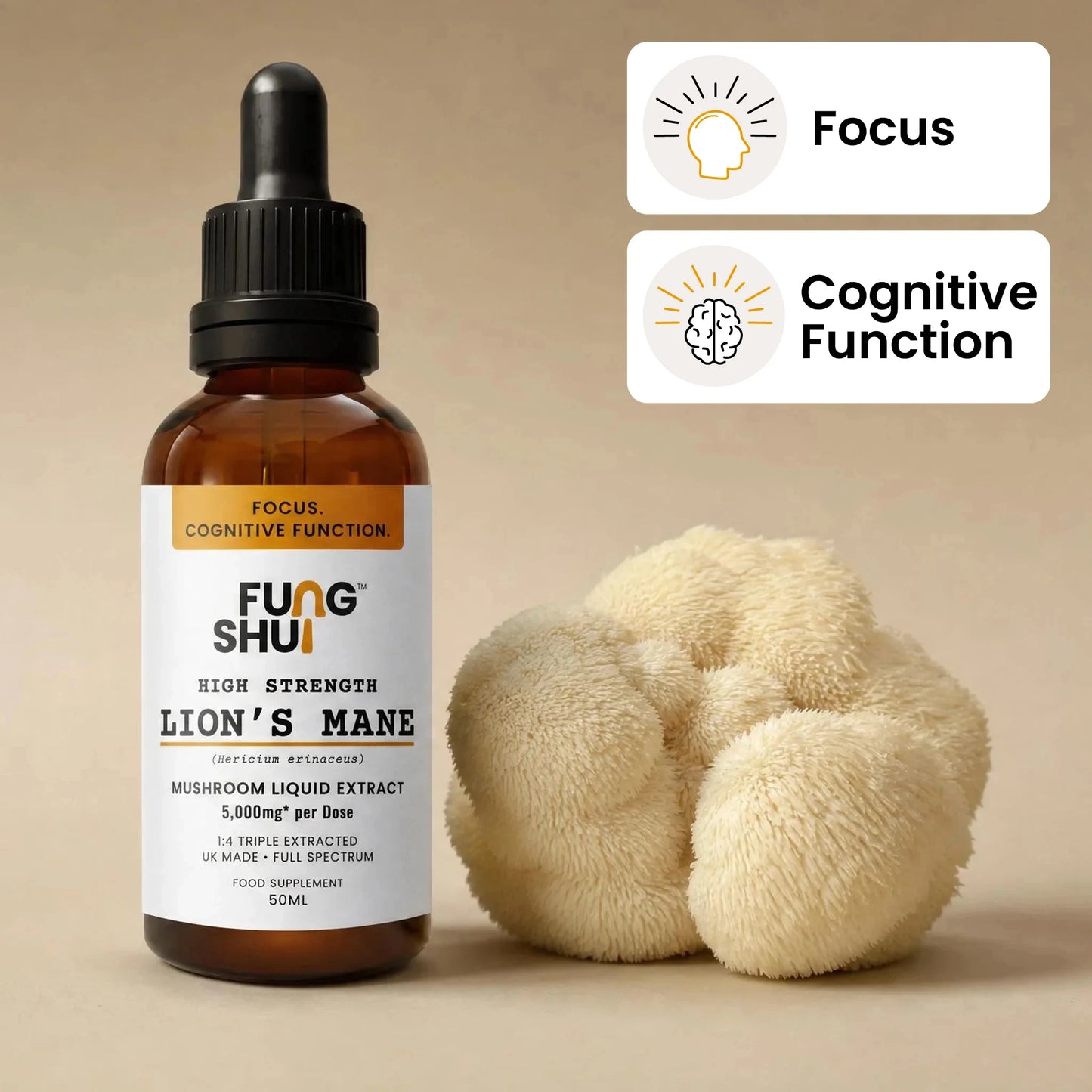 High Strength Lion’s Mane Mushroom Tincture Liquid Extract